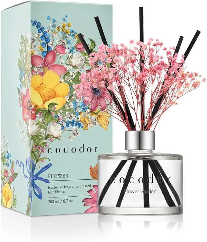 Original Design COCODOR Preserved Flower Reed Diffuser Flower Garden 6.7oz 1Pack Home Official