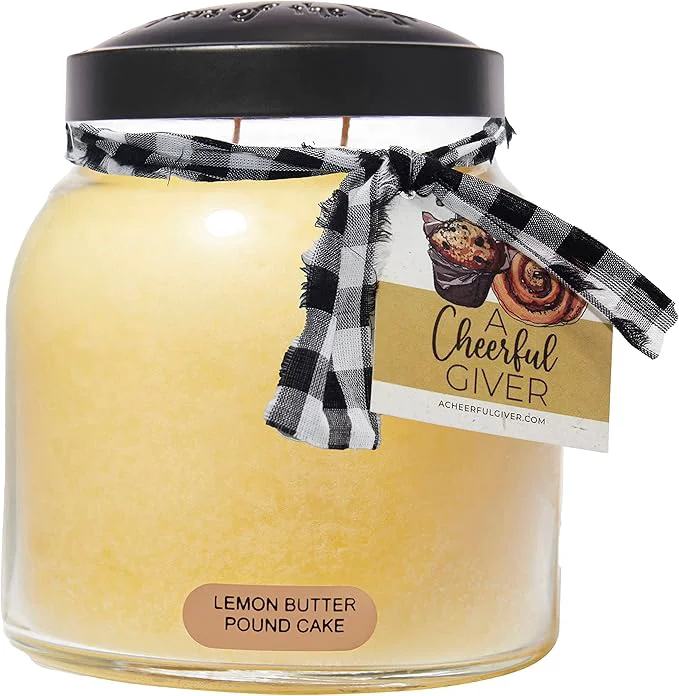 Easy-to-Use A Cheerful Giver — Lemon Butter Pound Cake - 34oz Papa Scented Candle Jar - Genuine