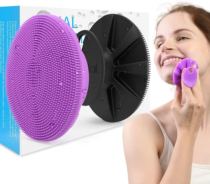 Proven BEAUTAIL Silicone Face Scrubber 2 Pack Manual Facial Cleansing Brush Gentle Convenient