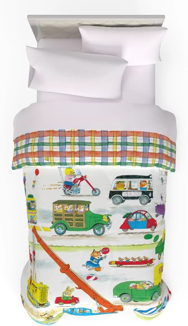 Eco-Friendly Richard Scarry 39 s Busy World Book Kids Bedding Super Soft Microfiber Reversible Comforter Twin Full Licensed Product By Franco Luxury
