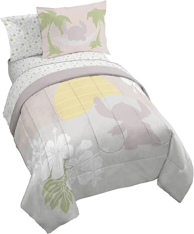 Effective Jay Franco Disney Lilo and Stitch Full Size Comforter Set - 7 Piece Bedding Includes Sheet Set amp Pillow Covers - Super Soft Cozy Bedding Premium Material