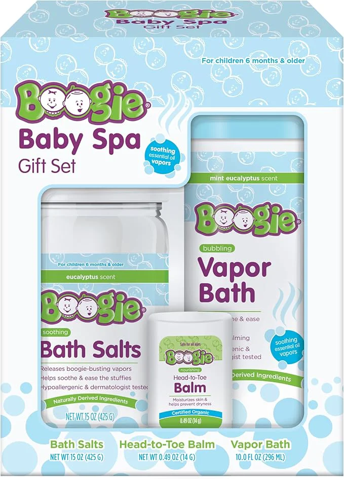 High-Quality Boogie Spa Kit Includes Boogie Kids Bath Salts Eucalyptus 15 oz Vapor Bath Exceptional