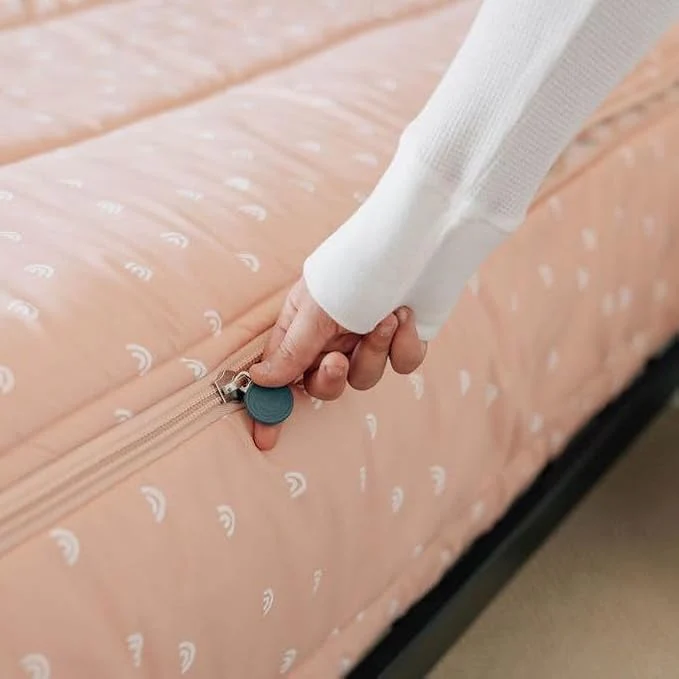 Fashionable Beddy 39 s Rainbow Theme Durable Zipper Bedding for Kids Bed in a Bag Peach Sheets amp Comforter Includes Pillowcase amp Pillow Sham Easy to Make amp Wash Safe