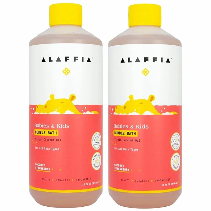 Casual Alaffia Babies Kids Bubble Bath Coconut Strawberry 2-Pack – Gentle Tear- Reusable