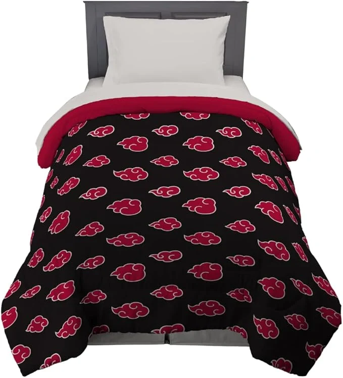 Minimalist Naruto Anime Akatsuki Pattern Bedding Soft Microfiber Comforter Twin Naruto Product by Franco Fine