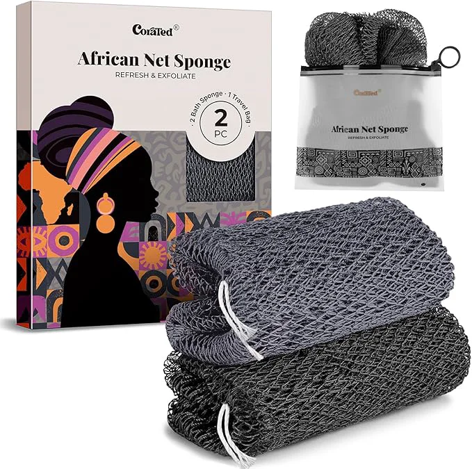 Trendy CORATED African Net Sponge Shower Net Official