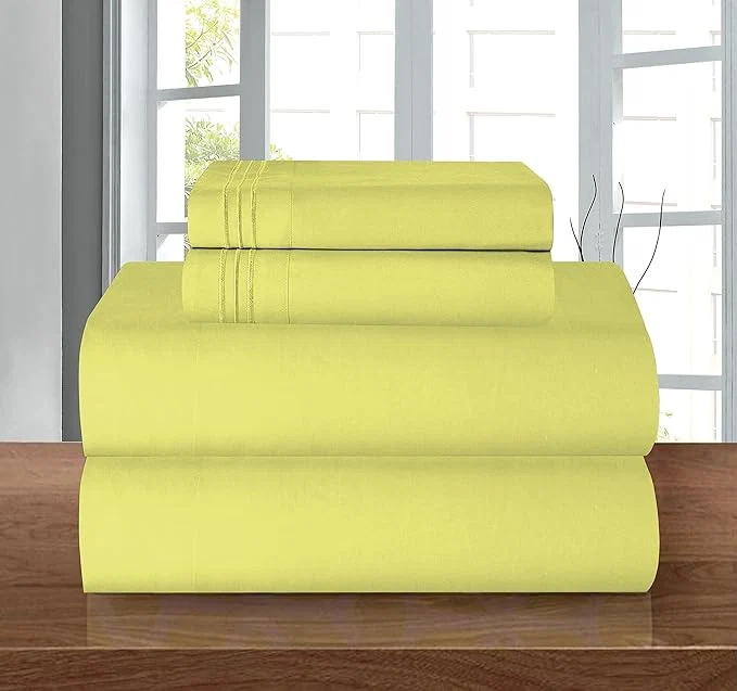 Crafted Elegant Comfort Luxury 1500 Premium Hotel Quality Microfiber 4-Piece Sheet Set - Wrinkle Resistant All Around Elastic Fitted Sheet Deep Pocket up to 16 quot Full Pistachio Green Elite