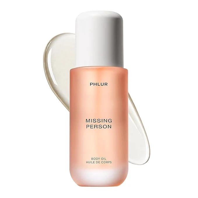 Soft PHLUR Missing Person Body Oil 4 Fl Oz – Skin Musk Bergamot Jasmine Scented Relaxed