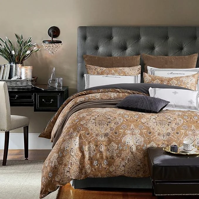 Authentic Cupocupa Duvet Cover Queen Size Set Boho Floral Pattern Duvet Cover Queen for Queen Size Bed Vintage Soft Bedding Leaf Print Paisley Top-Quality