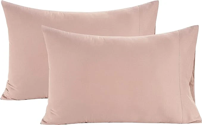 Natural LANE LINEN Pillows Queen Size Set of 2 Soft Egyptian Cotton Cool amp Smooth 1000 Thread Count Pillow Cases - Sepia Rose High-End