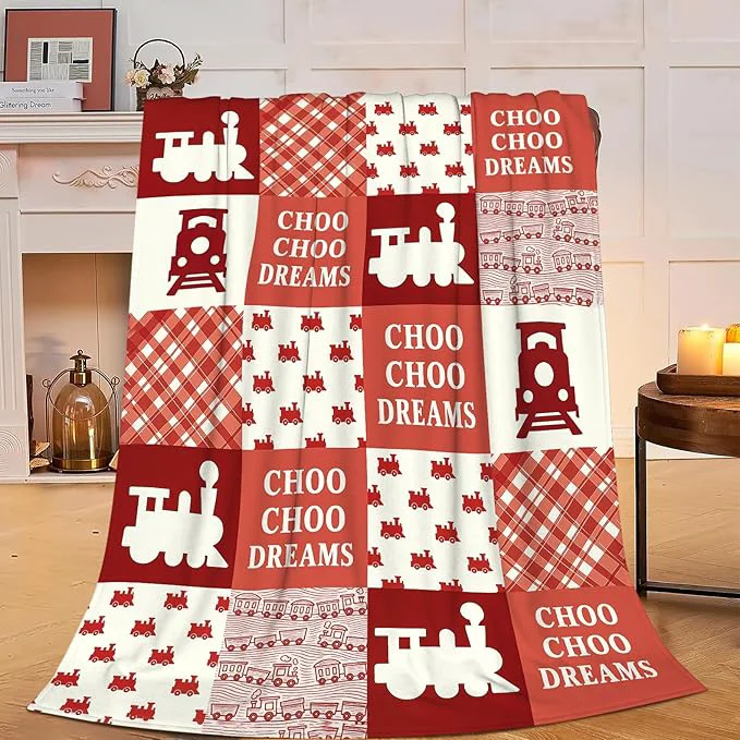 Elegant Train Blanket Super Soft Warm Fluffy Fleece Flannel Transportation Throw Blanket Cozy Fuzzy Plush Stuff Bedding Blankets Gifts for Teens Boys Kids Women Girls Adults 50 quot X40 quot Fine