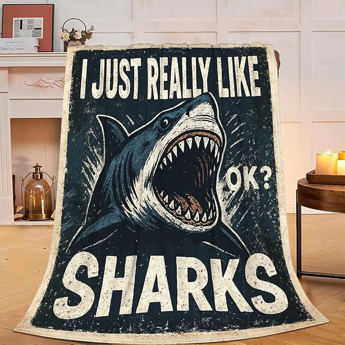 Artisan Shark Blanket Super Soft Warm Fluffy Fleece Flannel Sea Animal Throw Blanket Cozy Fuzzy Plush Stuff Bedding Blankets Gifts for Women Kids Boys Girls Adults 80 quot X60 quot Quality