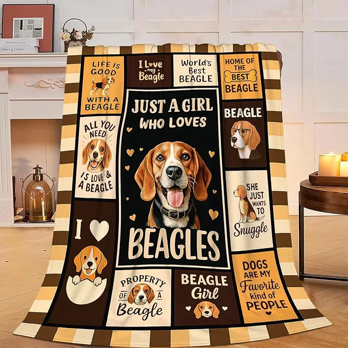 Top-Quality Beagle Blanket Super Soft Warm Fluffy Fleece Flannel Dog Animal Throw Blanket Cozy Fuzzy Plush Stuff Bedding Blankets Gifts for Women Kids Boys Girls Adults 80 quot X60 quot Effective