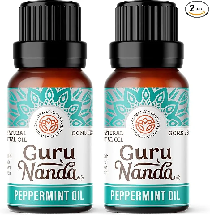 Reusable GuruNanda Peppermint Essential Oil Pure Natural Undiluted Aromatherapy Quality
