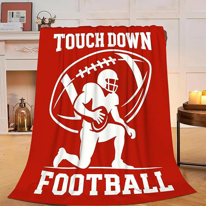 Verified American Football Blanket Super Soft Warm Fluffy Fleece Flannel Ball Sports Throw Blanket Cozy Fuzzy Plush Stuff Bedding Blankets Gifts for Teens Boys Kids Women Girls Adults 80 quot X60 quot Consistent