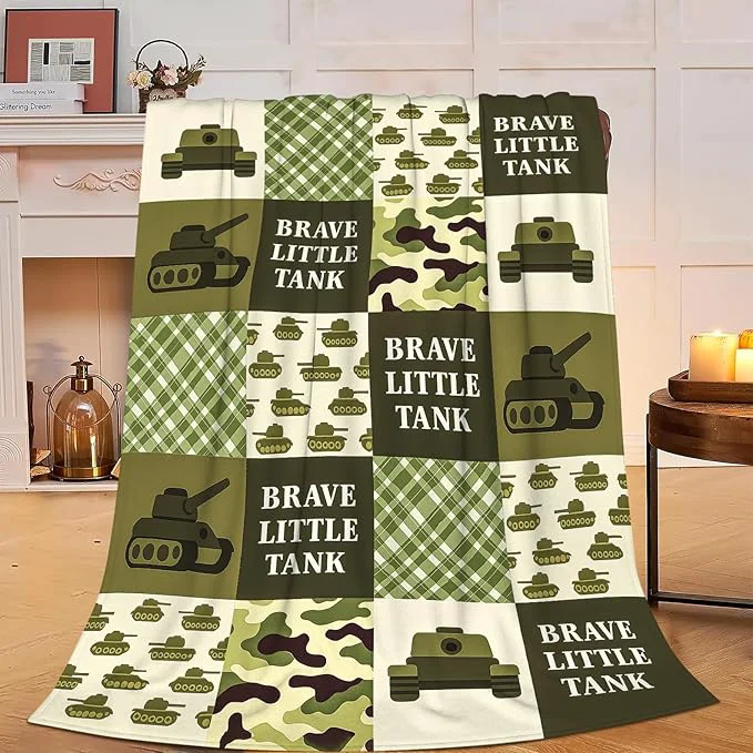 Premium Tank Blanket Super Soft Warm Fluffy Fleece Flannel Military Camouflage Throw Blanket Cozy Fuzzy Plush Stuff Bedding Blankets Gifts for Teens Boys Kids Women Girls Adults 60 quot X50 quot Outstanding