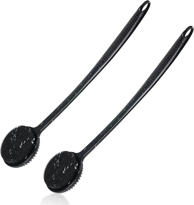 Selected 2 Pack Back Scrubber for Shower 17in Lengthen Long Handle Body Brush Double Minimalist