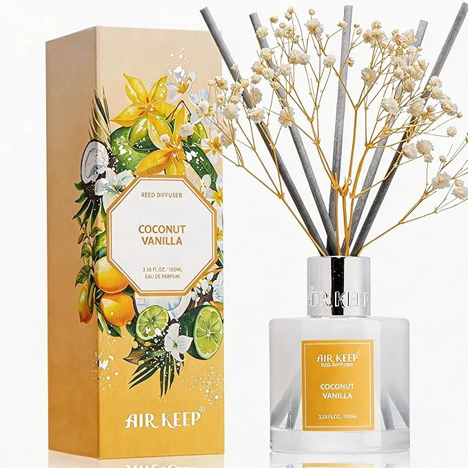 Fine Crafted Airkeep Reed Diffuser Set 3.38 fl oz Excellent