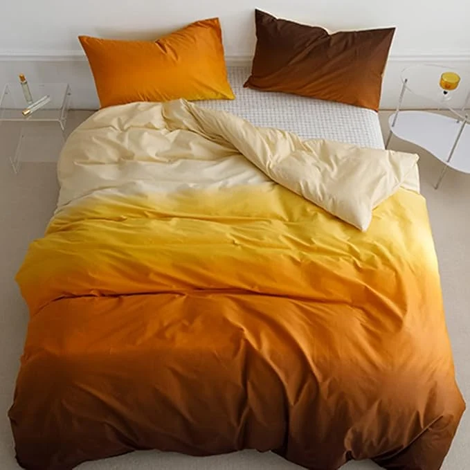 Proven CLOTHKNOW Orange Pumpkin California King Comforter Set Gradient Rust Beige Bedding Comforter Sets Cal King Light Orange Bed Comforter Yellow Bedding Comforter Burnt Orange Comforter Sets Quality
