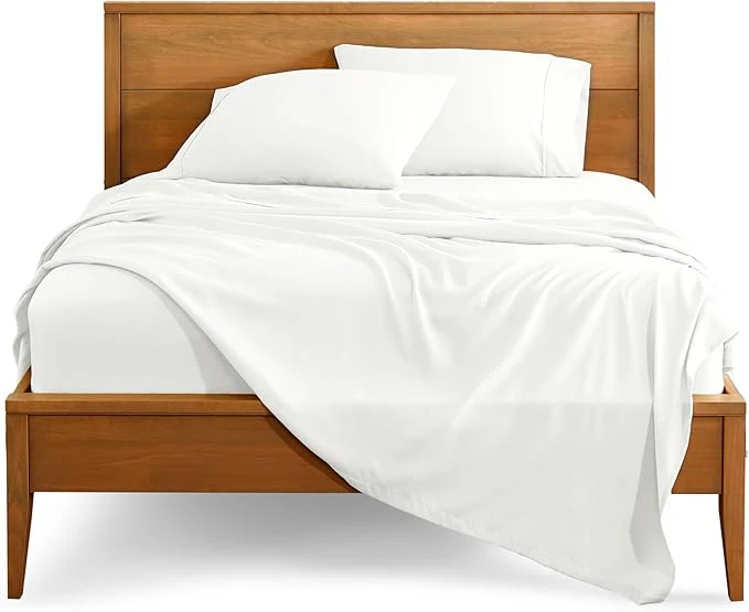 Fine Crafted Bare Home Split Head Flex King Sheet Set - 1800 Ultra-Soft Microfiber Bed Sheets - Double Brushed - Deep Pockets - Easy Fit - 4 Piece Set - Bedding Sheets amp Pillowcases Cream Eco-Friendly