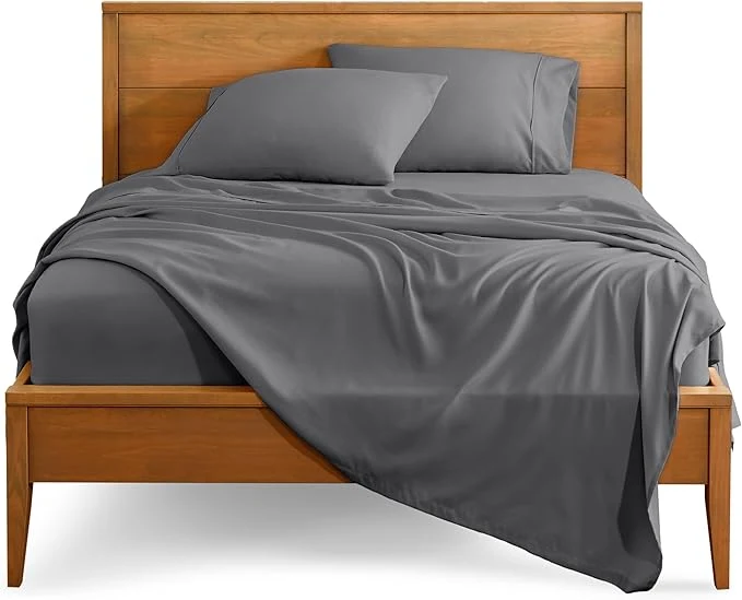 Bare Home King Sheet Set - 1800 Ultra-Soft Microfiber King Bed Sheets - Double Brushed - Deep Pockets - Easy Fit - 4 Piece Set - Bedding Sheets amp Pillowcases King Grey Specialty