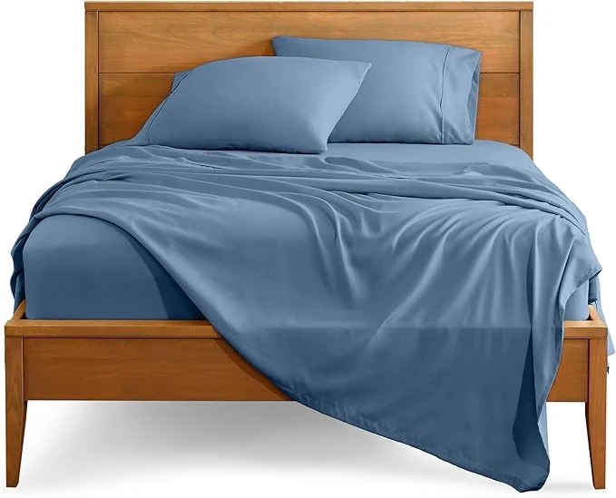 Stylish Bare Home Twin XL Sheet Set - 1800 Ultra-Soft Microfiber Twin Extra Long Bed Sheets - Double Brushed - Deep Pockets - Easy Fit - 3 Piece Set - Bedding Sheets amp Pillowcases Twin XL Coronet Blue Organic