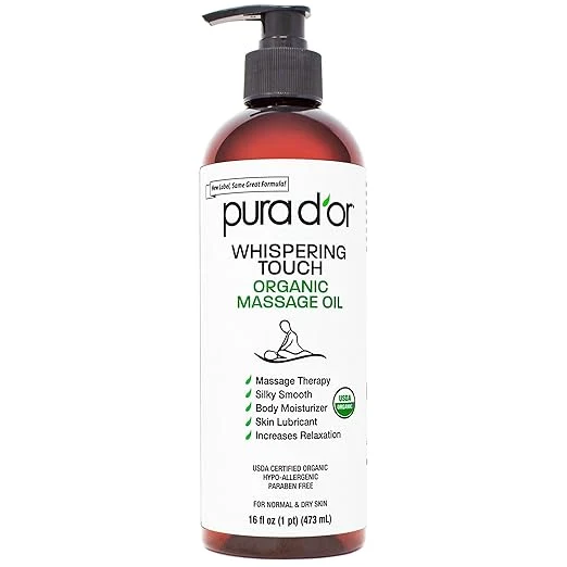Trusted PURA D'OR 16 Oz Organic Massage Therapy Oil USDA Body Moisturizer Excellent