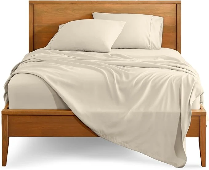 User-Friendly Bare Home Split California King Sheet Set - 1800 Ultra-Soft Microfiber Bed Sheets - Double Brushed - Deep Pockets - Easy Fit - 5 Piece Set - Bed Sheets Split Cal King Sand High-Grade