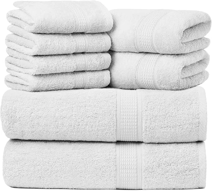 Excellent Ariv Towels Pack of 8 Premium Cotton Towel Set Super Soft Quick Dry Smooth