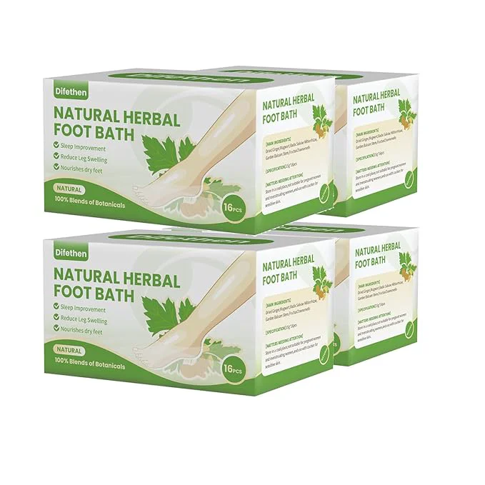 Convenient Natural Mugwort Wormwood Herbal Foot Soak Lymphatic Ginger Foot Bath Bag Healthy