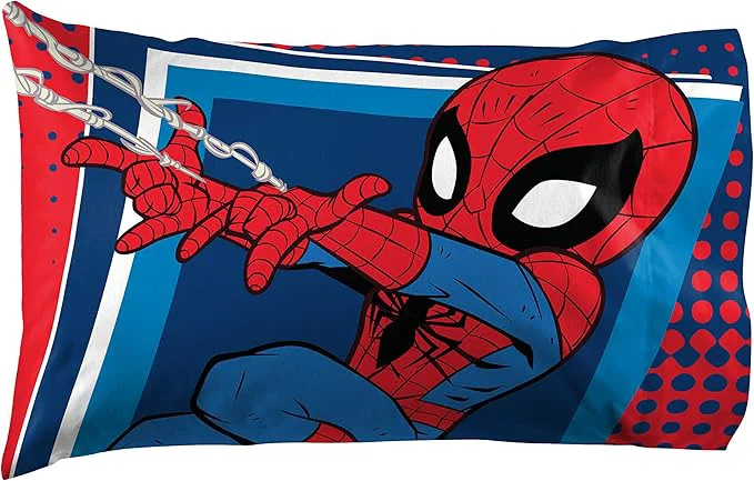 Unique Jay Franco Marvel Super Hero Adventures Go Spidey 1 Pack Pillowcase - Double-Sided Kids Super Soft Bedding - Features Spiderman Smart