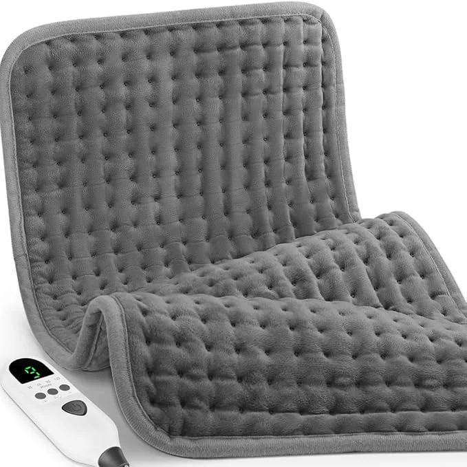 Excellent Heating Pad for Back Pain Period Cramps Relief 9 Heat Settings Electric Expertly Made