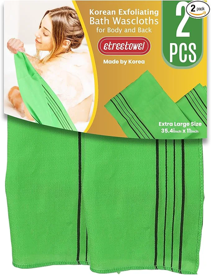 Fast etreetowel Extra Large Size 35.4 x 11 Korean Asian Exfoliating Bath Efficient