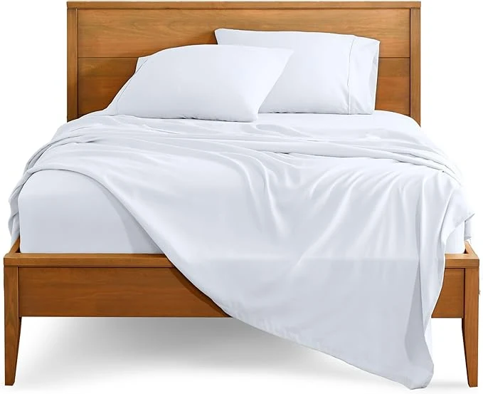 Fine Crafted Bare Home Twin XL Sheet Set - 1800 Ultra-Soft Microfiber Twin Extra Long Bed Sheets - Double Brushed - Deep Pockets - Easy Fit - 3 Piece Set - Bedding Sheets amp Pillowcases Twin XL White
