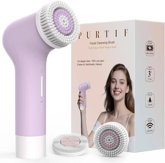 Luxury Electric Facial Cleansing Brush Rechargeable Silicone Face Scrubber exfoliator Next-Generation
