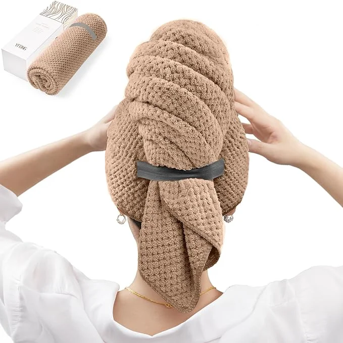 Healthy YFONG Large Hair Towel Wrap for Women Super Absorbent Microfiber Hair Towel Superior