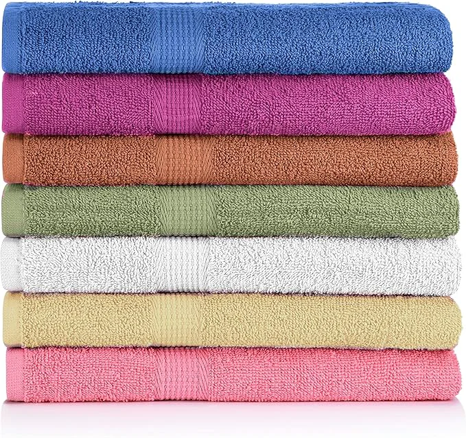 Casual CrystalTowels 7-Pack Bath Towels Environmentally Friendly