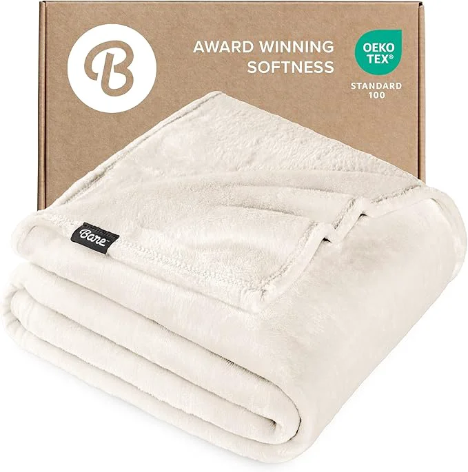 Reliable Bare Home Fleece Blanket - Twin Twin Extra Long - Ultra-Soft Lightweight for Bed Sofa and Couch - Luxury Microplush - Cozy Warm Blanket Twin Twin XL Vanilla Innovative
