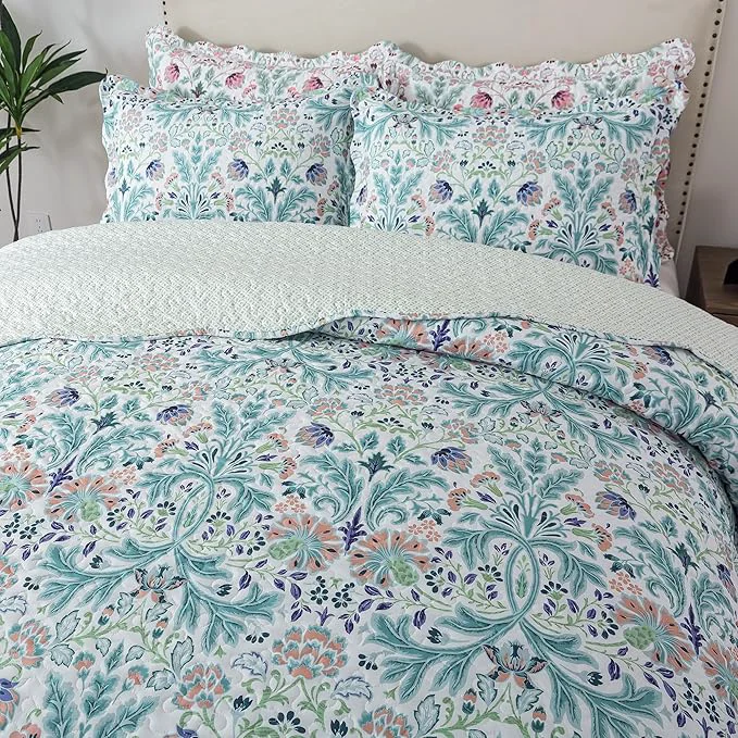 Healthy HoneiLife Quilt Sets King Size - Microfiber Bedspreads for King Bed 3-Piece Lightweight Coverlets Rustic Bed Cover King Quilt Bedding Sets All Season Quilts Versatile