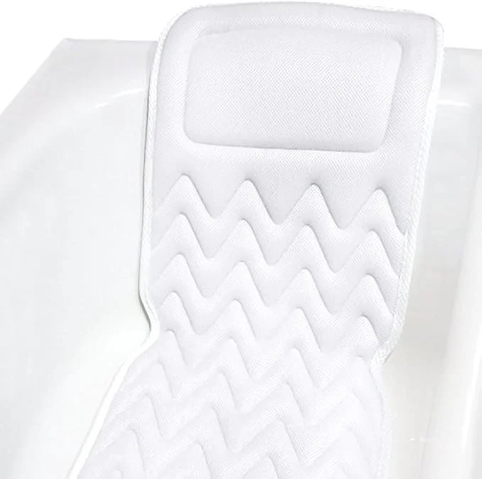 Enhanced Bath Pillow for Tub Full Body Bathtub Pillow and Mat for Head Neck and Back Detailed