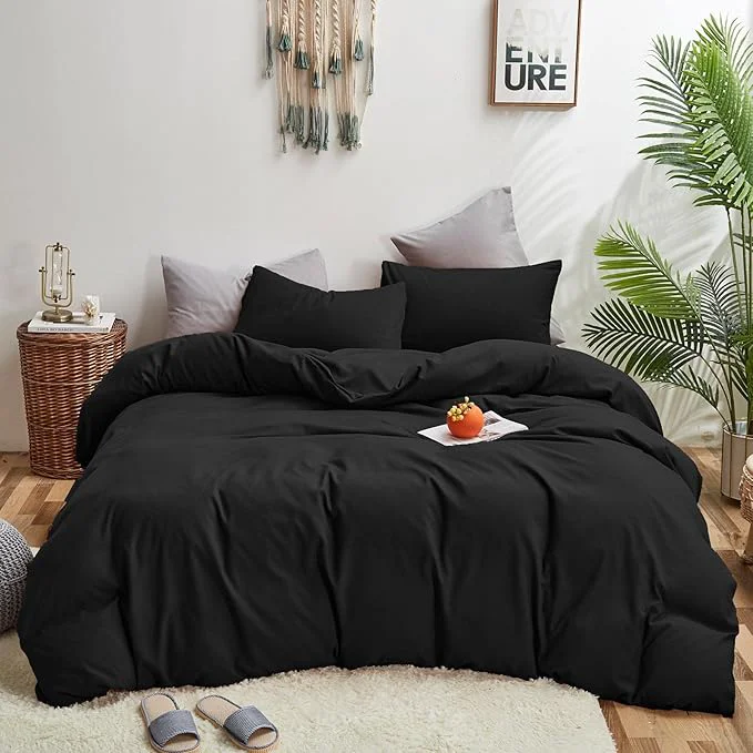 Superior KAREVER Black Comforter Set Twin Dark Color Theme Bedding Set Girls Soft Bed Blanket Set Boys Breathable Lightweight Quilts Set Twin Size Green