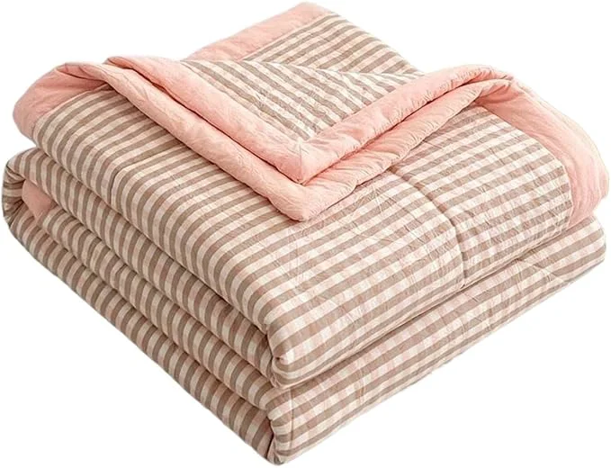 Eco-Friendly Lightweight Summer Bedspread Quilt Coverlets Bedding Set Queen King Size Air Conditioning Comforter Blanket Skin-friendly Soft Breathable Geometric Pattern Bedding Coverlet For All Season Color 6 Crafted
