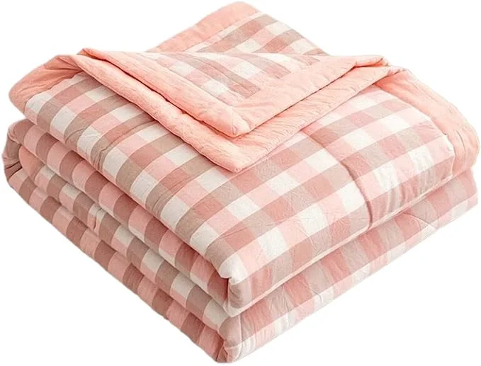 Versatile Lightweight Summer Bedspread Quilt Coverlets Bedding Set Queen King Size Air Conditioning Comforter Blanket Skin-friendly Soft Breathable Geometric Pattern Bedding Coverlet For All Season Color 5 Practical