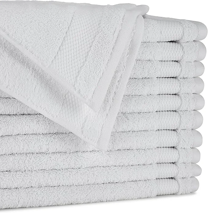 Eco-Friendly BIOWEAVES Organic Cotton 700 GSM Plush Washcloths 13 x 13 GOTS Expertly Made