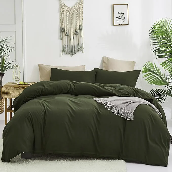 Powerful Luxlovery Army Green Comforter Cal King Dark Green Bedding Comforter Set California King Olive Bedding Set Soft Breathable Quilts Bedding Set Women Men Exclusive