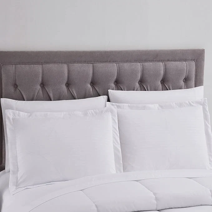 High-End King Size Comforter Set 8 Piece Bed in a Bag with Bed Skirt Fitted Sheet Flat Sheet 2 Pillowcases 2 Pillow Shams King Dobby White Refined