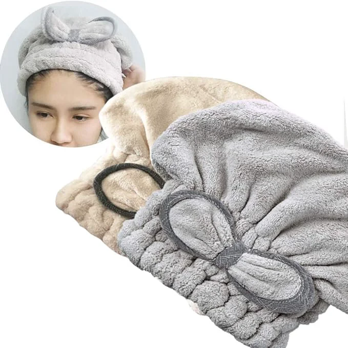 Smooth Jseng Microfiber Hair Drying Towel Cap Extrame Soft Ultra Absorbent Quality