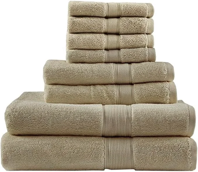 Dependable Madison Park 800GSM Bathroom Towel Set of 8 Cotton Bath Towel Set Stylish