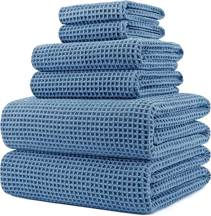 Eco-Friendly POLYTE 430 GSM Microfiber Quick Dry Lint Oversize Bath Towel Set 6 Piece Top-Quality