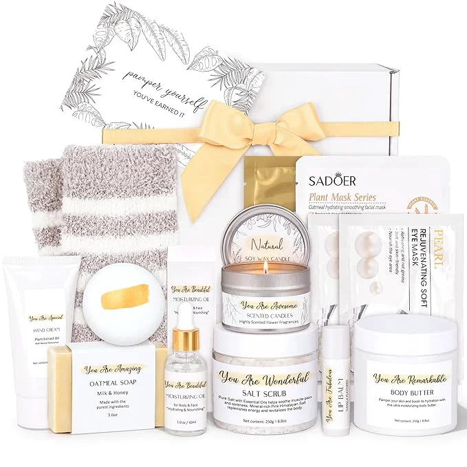 Modern Self Care Gifts for Women Relaxation Spa Gift for Women Luxury Relaxing Spa Kit Organic